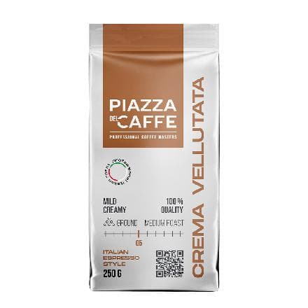 Кофе молотый Piazza del Caffe, Crema Vellutata, 250 гр