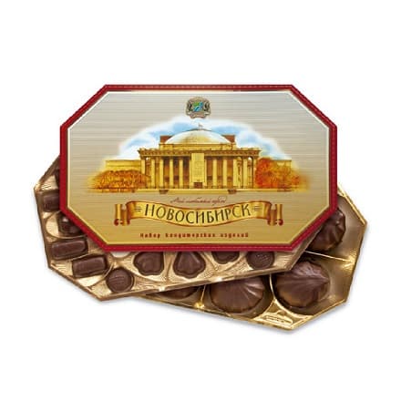 Конфеты в коробке Мой любимый город Новосибирск, 720 гр