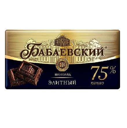 Шоколад Бабаевский элитный 75% какао, 75 гр