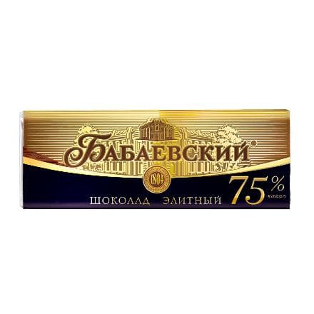 Шоколад Бабаевский элитный 75% какао, 20 гр
