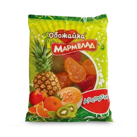 Мармелад Обожайка ассорти, Йошкар-Олинская кондитерская фабрика, 250 гр