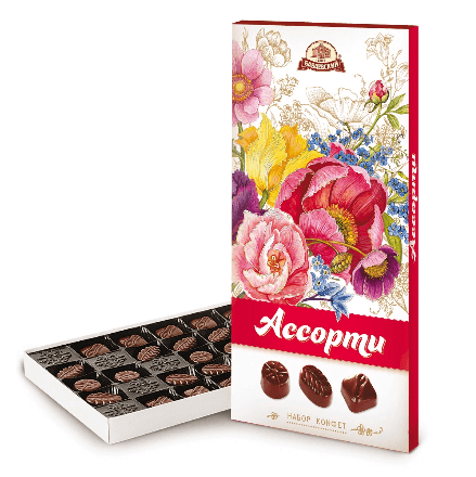 Конфеты в коробке Ассорти Букеты, Бабаевские, 240 гр