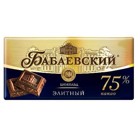 Шоколад Бабаевский элитный 75% какао, 150 гр