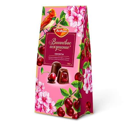Конфеты в коробке Вишневое искушение, 195 гр