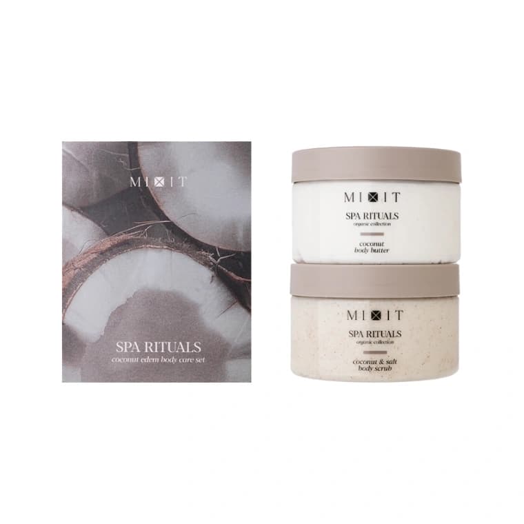 Подарочный набор для ухода за телом MIXIT SPA RITUALS Кокосовый рай Скраб-бальзам 300 г +
