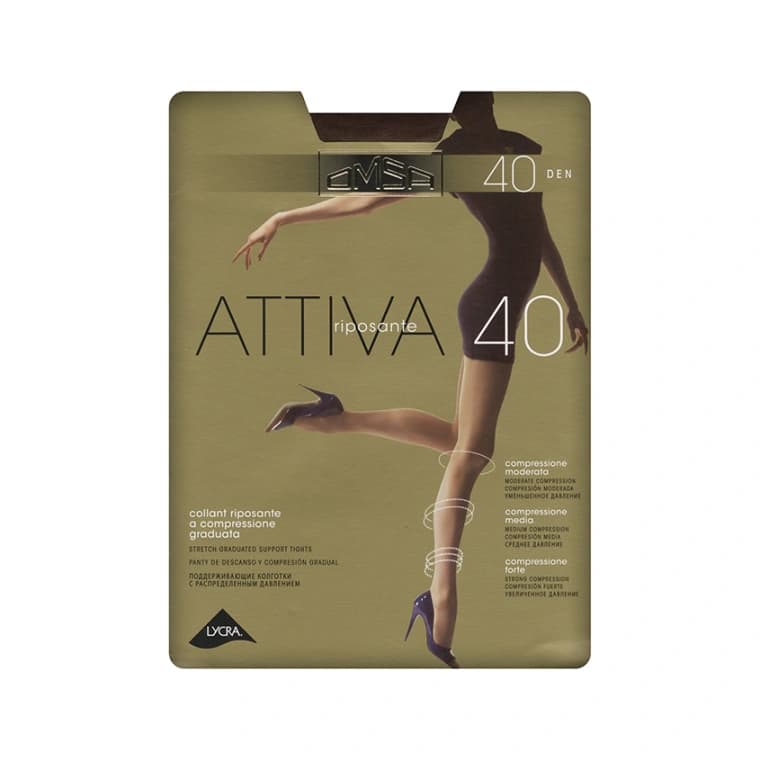 Колготки женские OMSA ATTIVA 40 den (Nero) р-р 3