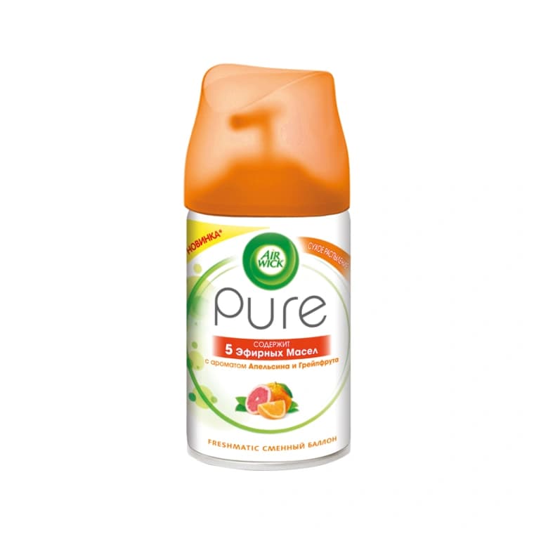 Сменный блок AIR WICK PURE 5 эфирных масел с ароматом апельсина и грейпфрута 250 мл