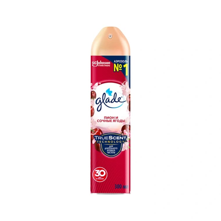 Освежитель воздуха GLADE Пион и сочные ягоды 300 мл — фото 1 из 2