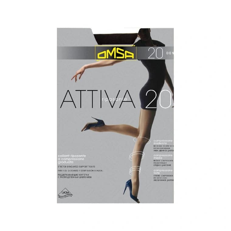 Колготки женские OMSA ATTIVA 20 den (Nero) р-р 3