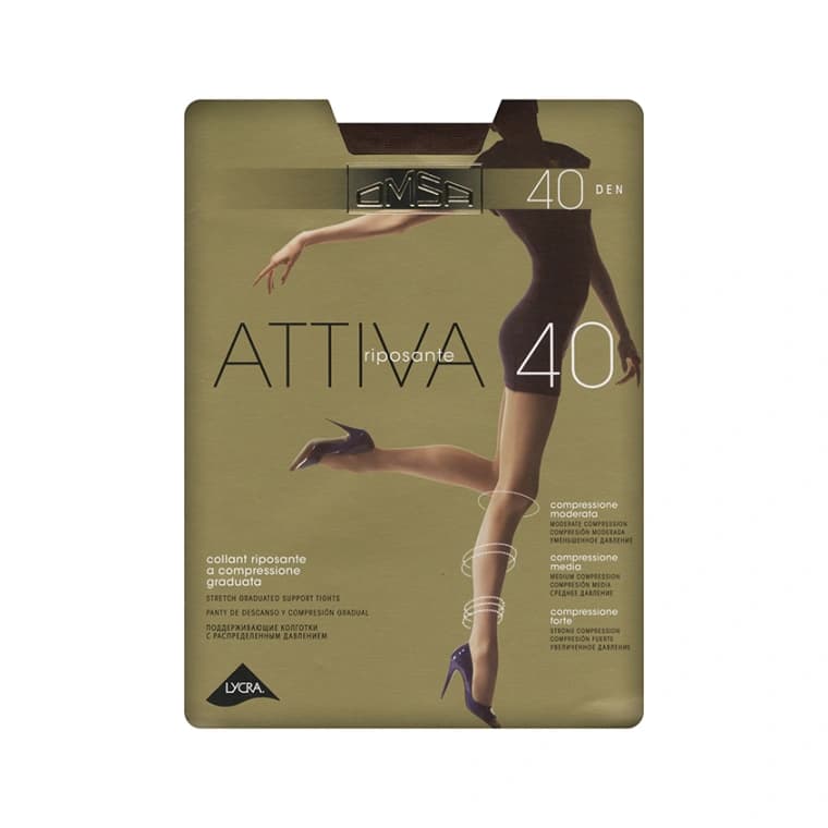 Колготки женские OMSA ATTIVA 40 den (Nero) р-р 4