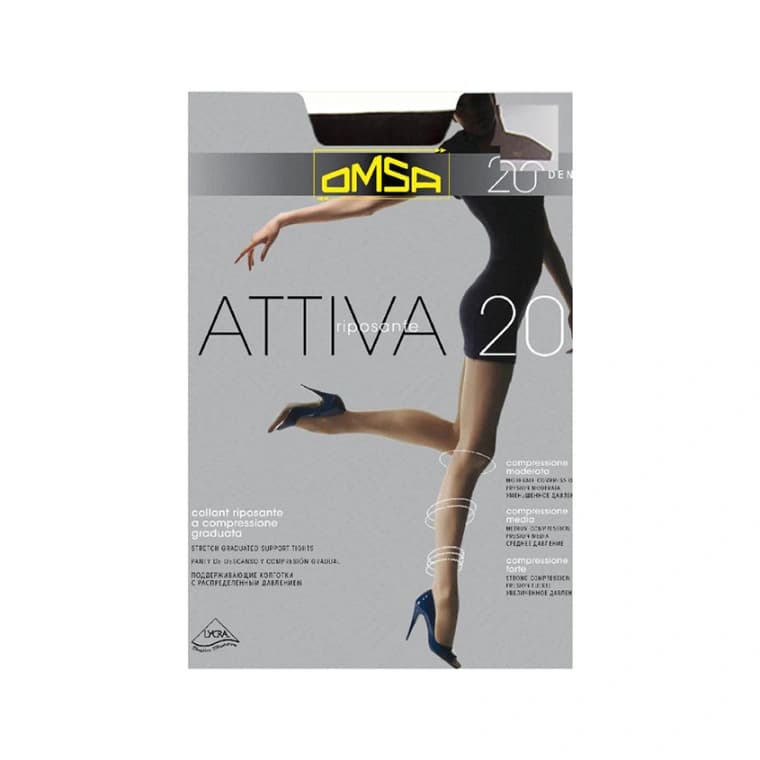 Колготки женские OMSA ATTIVA 20 den (Nero) р-р 2