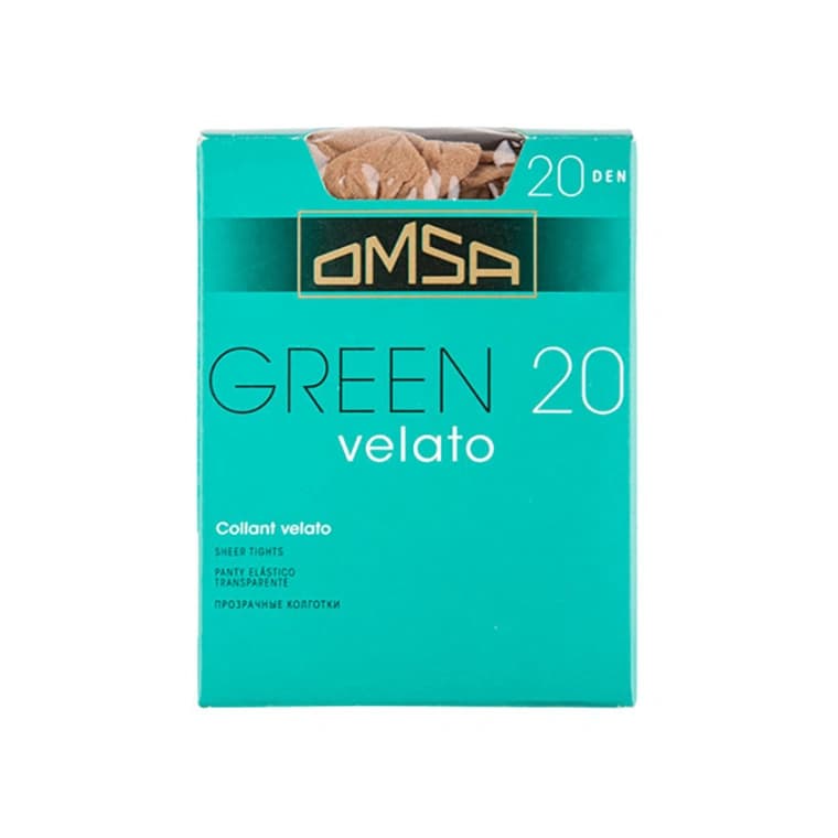 Колготки женские в коробочке OMSA GREEN 20 den (Caramello) р-р 2